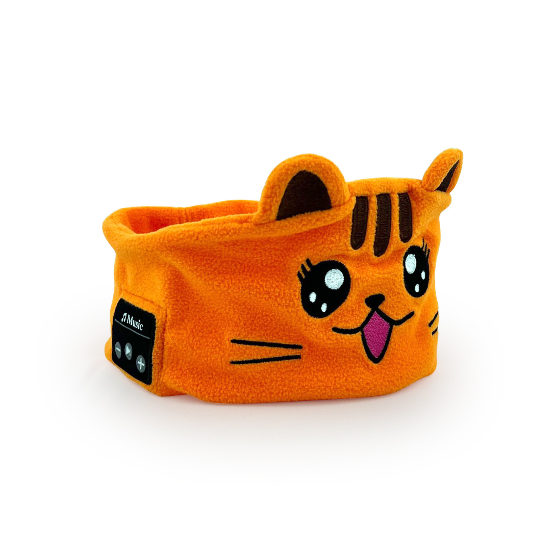 Bluetooth slaapmasker voor kinderen met oranje kat