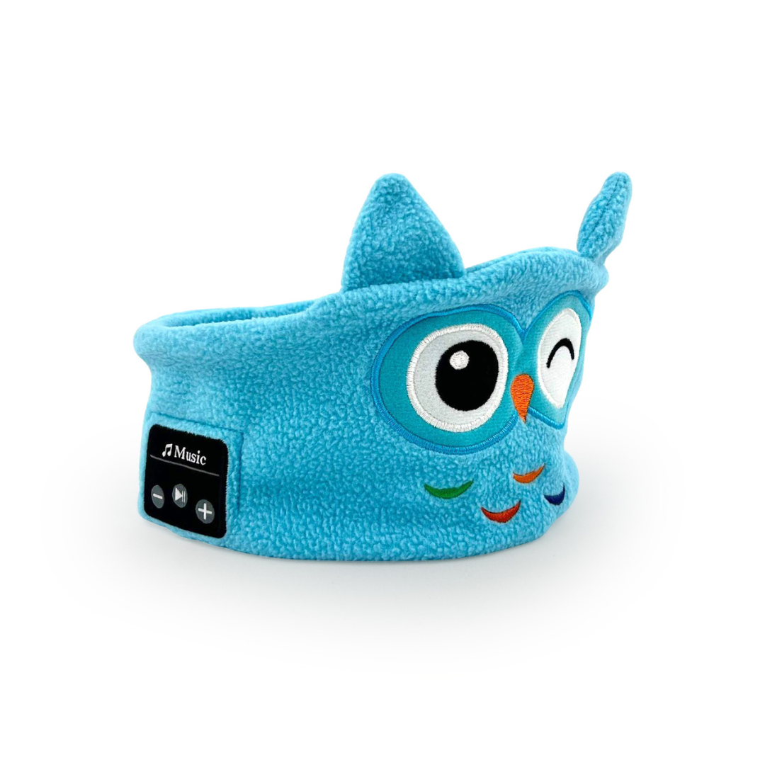 Bluetooth slaapmasker voor kinderen met blauwe uil