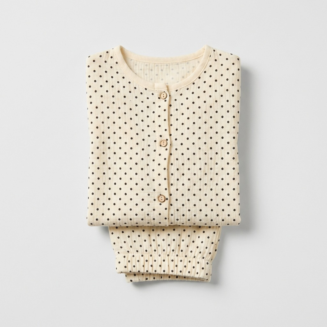 Stippenfeest kinderpyjama met polka dot print – airenso