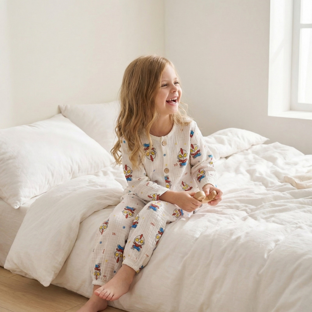 Kleine Held kinderpyjama met superhelden print – airenso