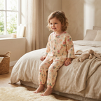 Bloemenweide kinderpyjama met aquarel bloemenprint – airenso