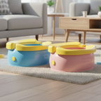 Blauw en roze opvouwbaar bananenplaspotje van airenso