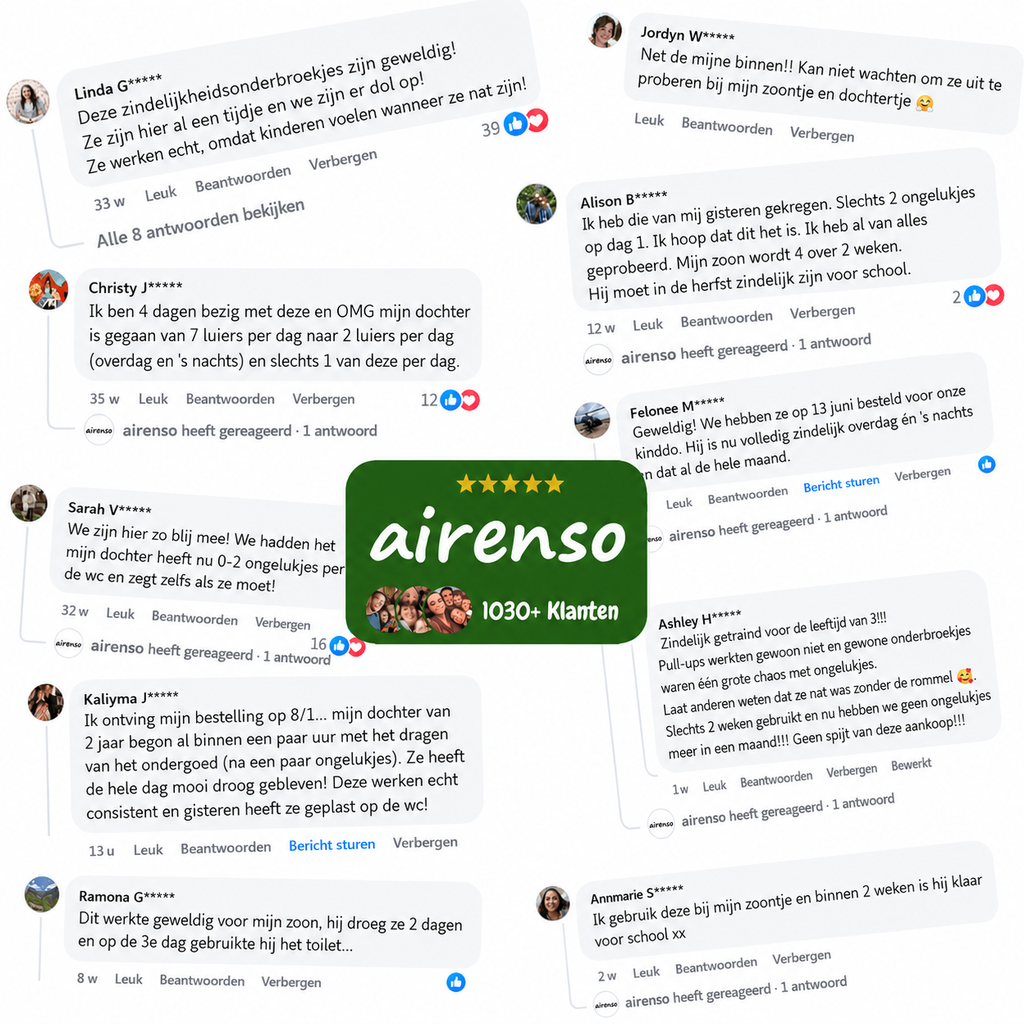 Reacties van klanten over airenso trainingsondergoed