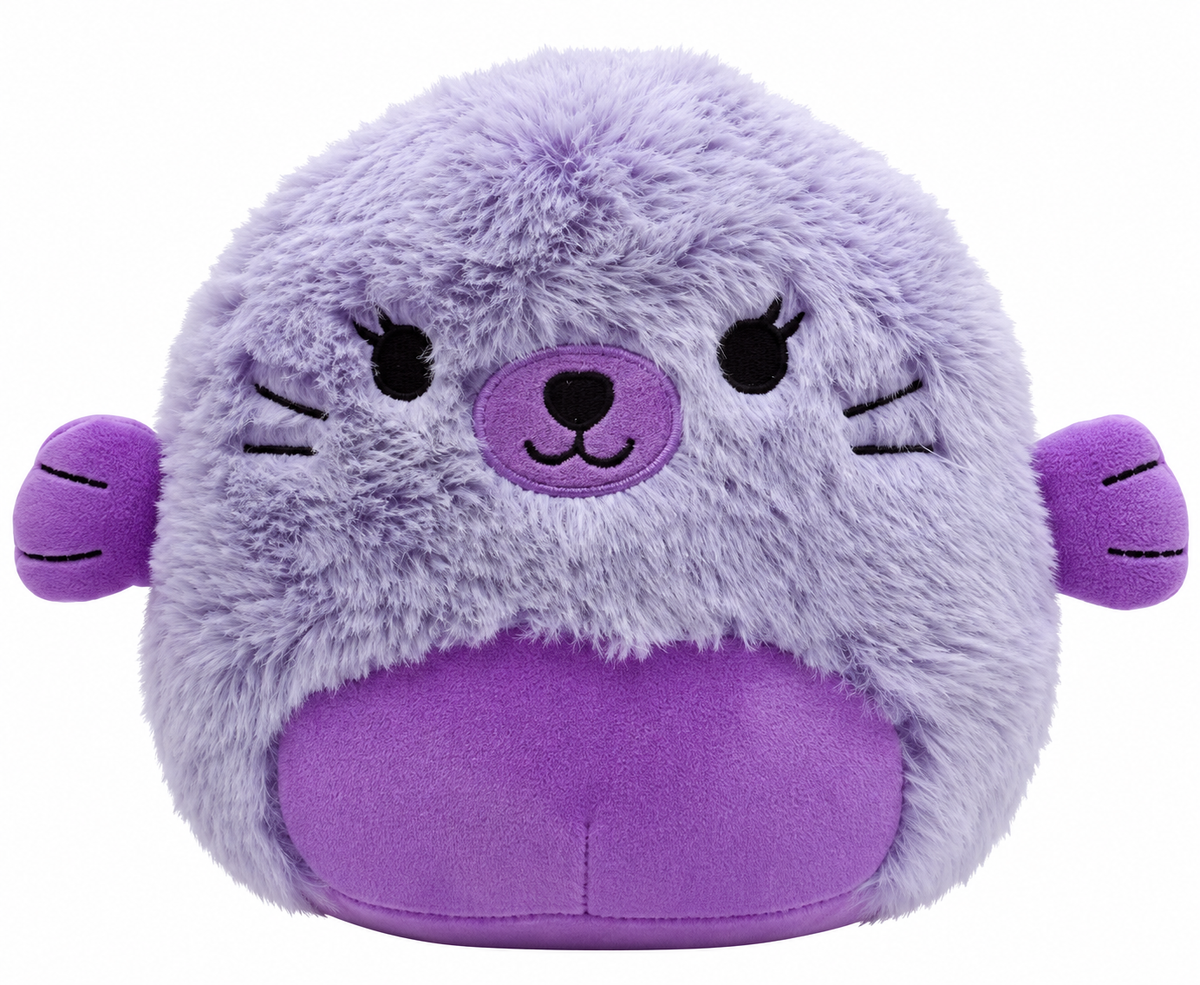 Lavendelkleurige zeehond knuffel van zachte pluche