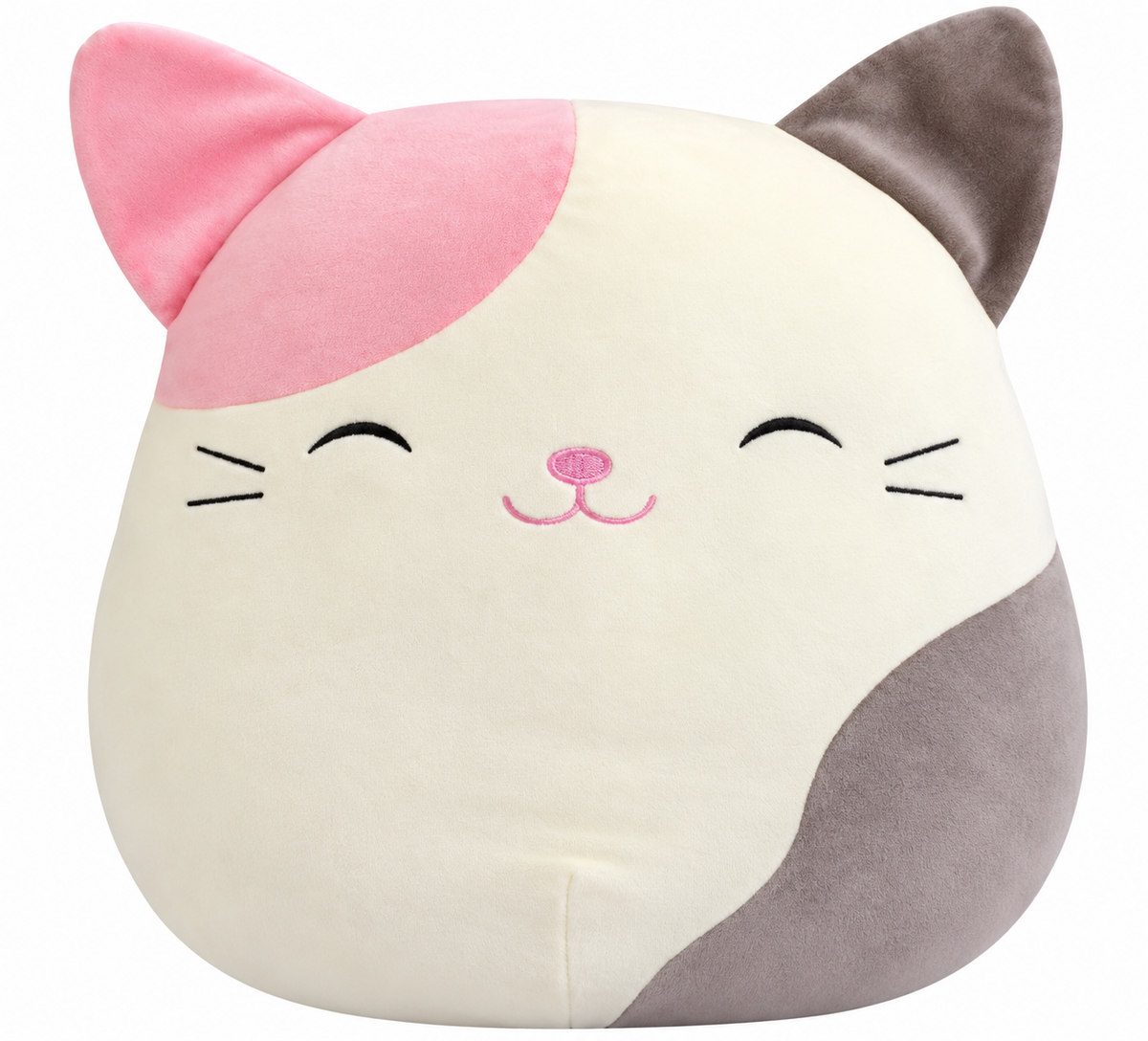 Tweekleurige kattenknuffel van zachte pluche