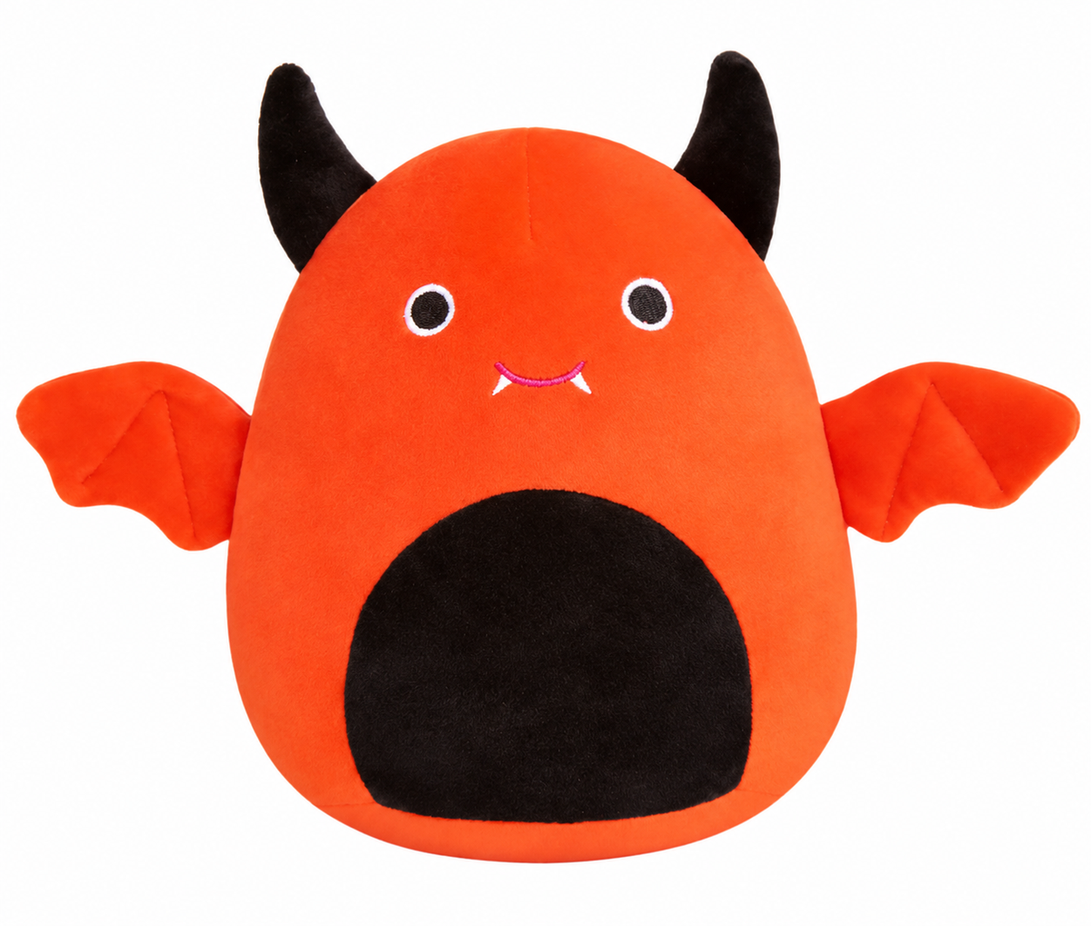 Oranje pluche knuffelmonstertje met vleugels