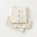 Vrolijke Smiley kinderpyjama met pastel smileys – airenso