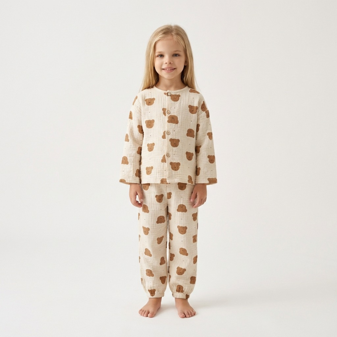 Teddy Knuffel kinderpyjama met teddybeer print – airenso